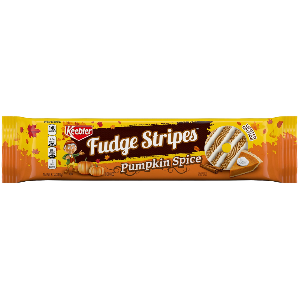 Keebler Pumpkin Spice Fudge Stripes Cookies Family Size - 9.7oz (275g)