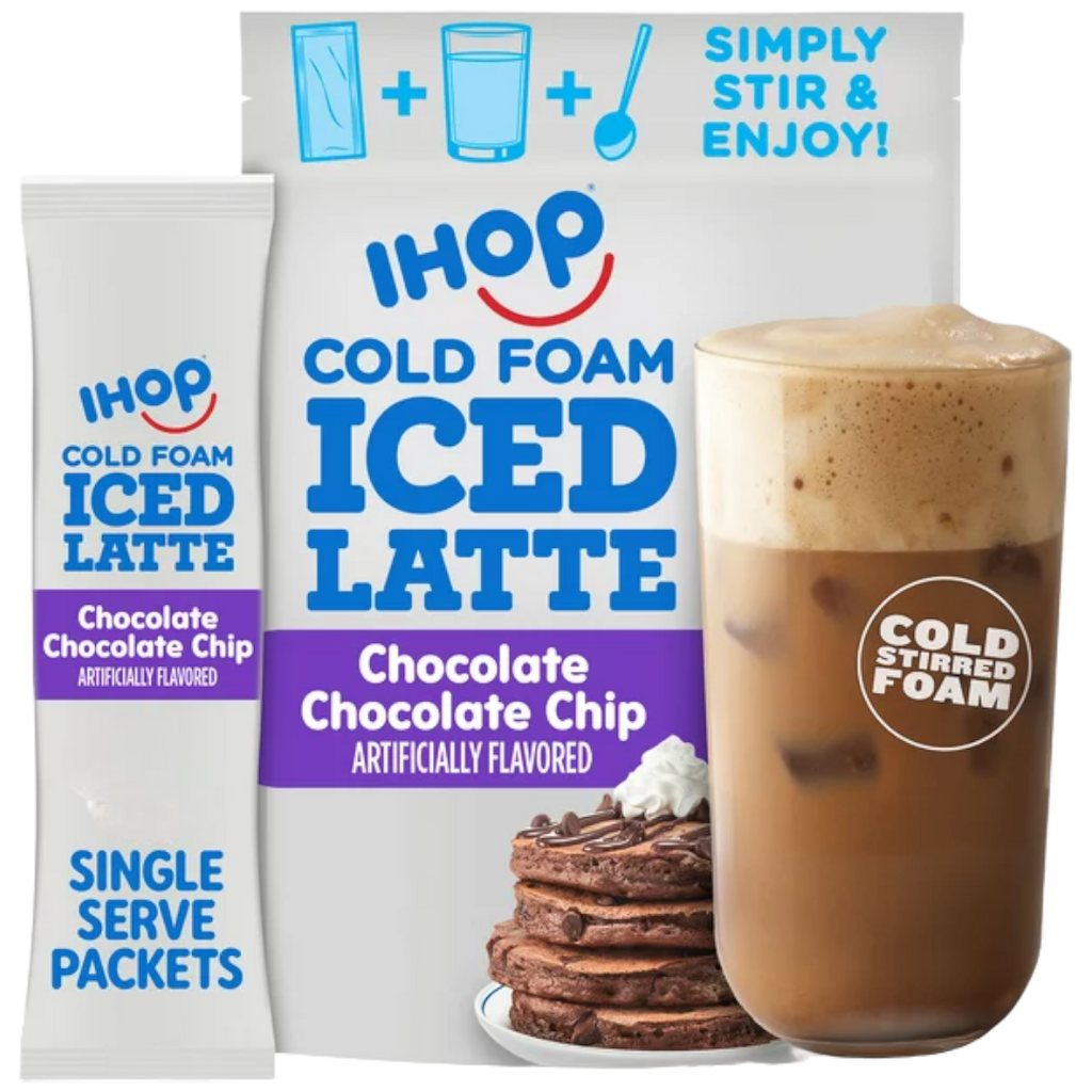 IHOP Chocolate Chocolate Chip Iced Latte with Cold Foam Instant Coffee Beverage Mix Sachet - 1oz (28g)