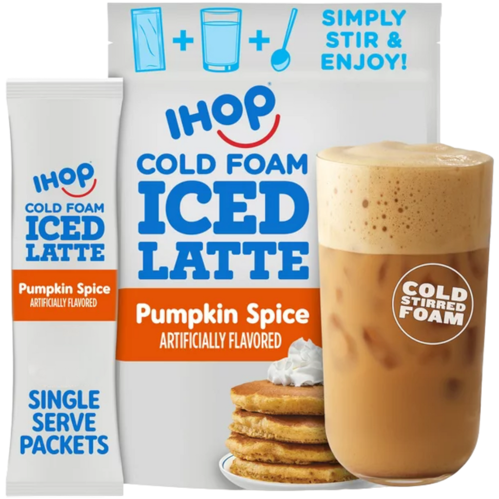 IHOP Pumpkin Spice Iced Latte with Cold Foam Instant Coffee Beverage Mix Sachet - 1oz (28g)