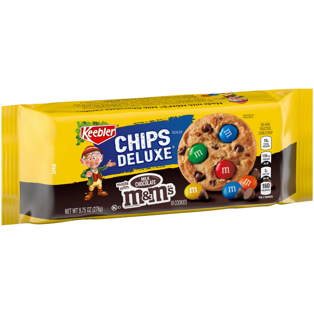 Keebler Chips Deluxe M&M's Chocolate Candy Cookies Family Size - 9.75oz (276g)