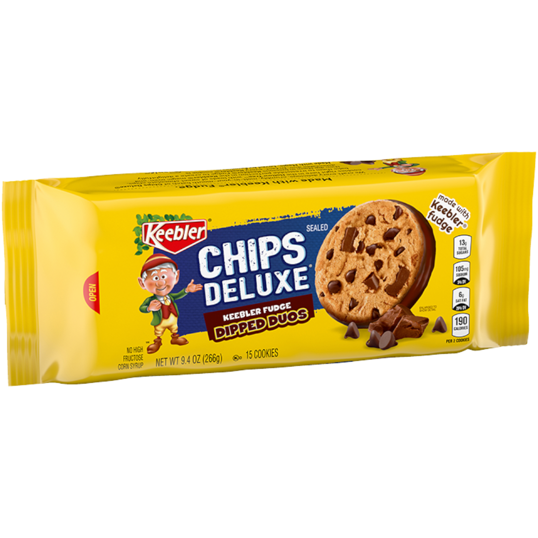 Keebler Chips Deluxe Dipped Duos Chocolate Fudge Cookies Family Size ...