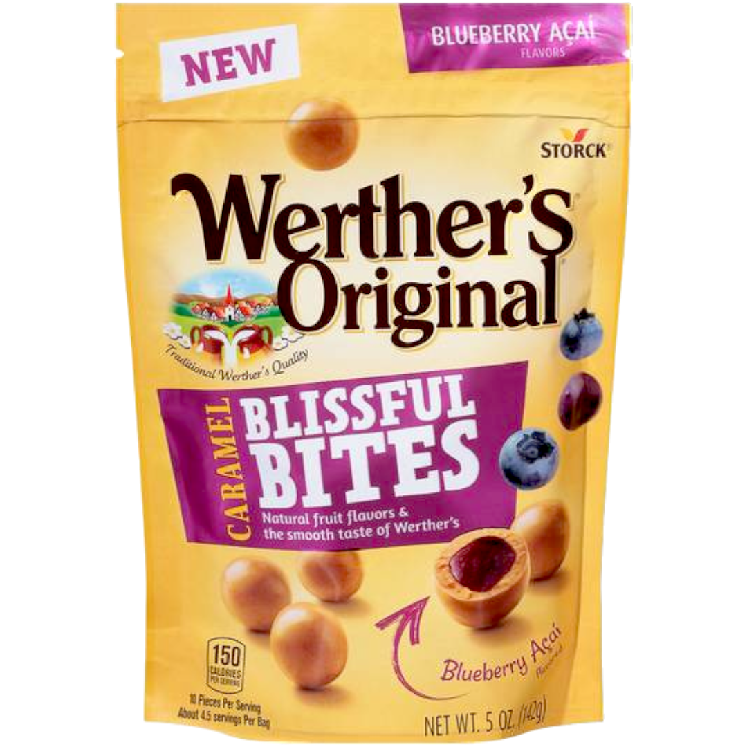 Werther's Original Caramel Blissful Bites Blueberry Açaí - 5oz (142g) BB31/05/24