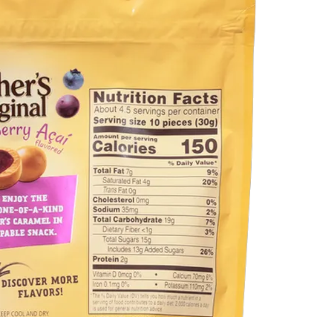 Werther's Original Caramel Blissful Bites Blueberry Açaí - 5oz (142g) BB31/05/24