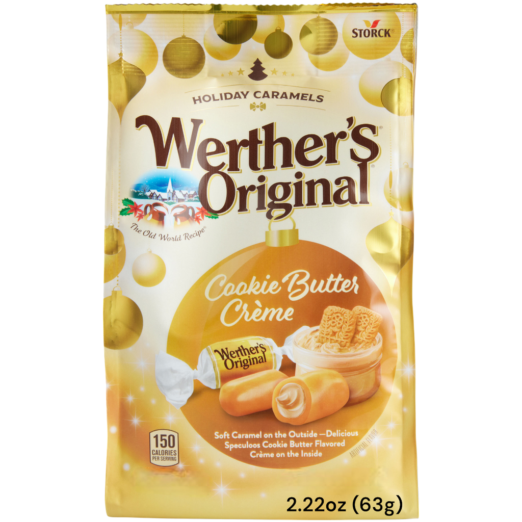 Werther's Original Holiday Soft Caramels Cookie Butter Crème Flavour (Christmas Limited Edition) - 2.22oz (63g)
