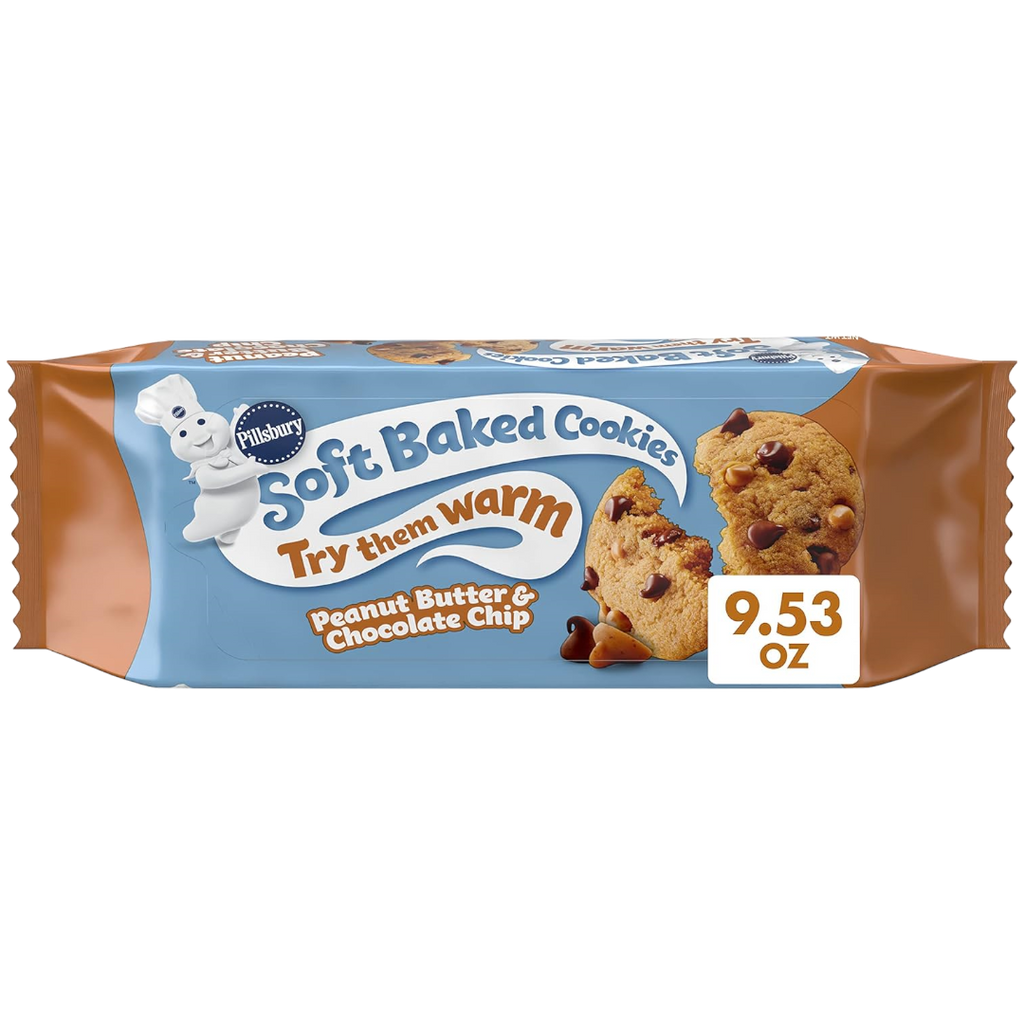 Pillsbury Peanut Butter & Chocolate Chip Soft Baked Cookies - 9.53oz (270g)