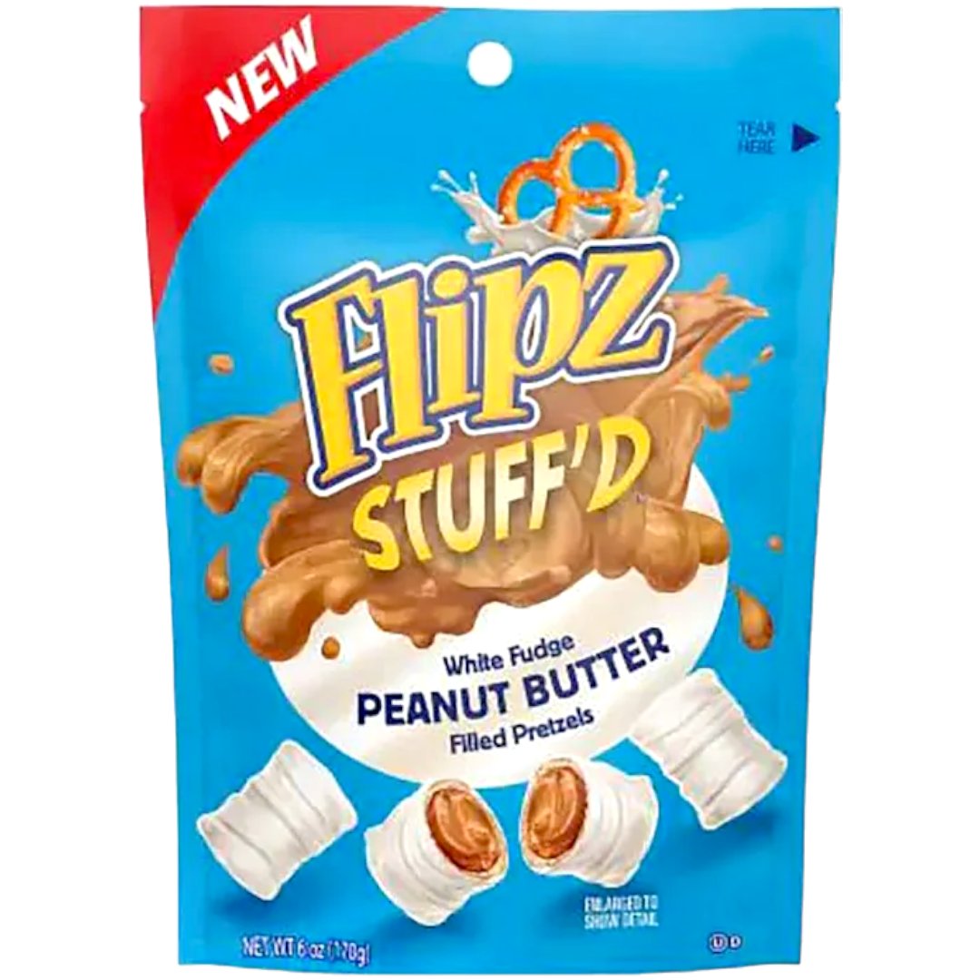 Flipz STUFF'D White Fudge Peanut Butter Filled Pretzels - 6oz (170g)