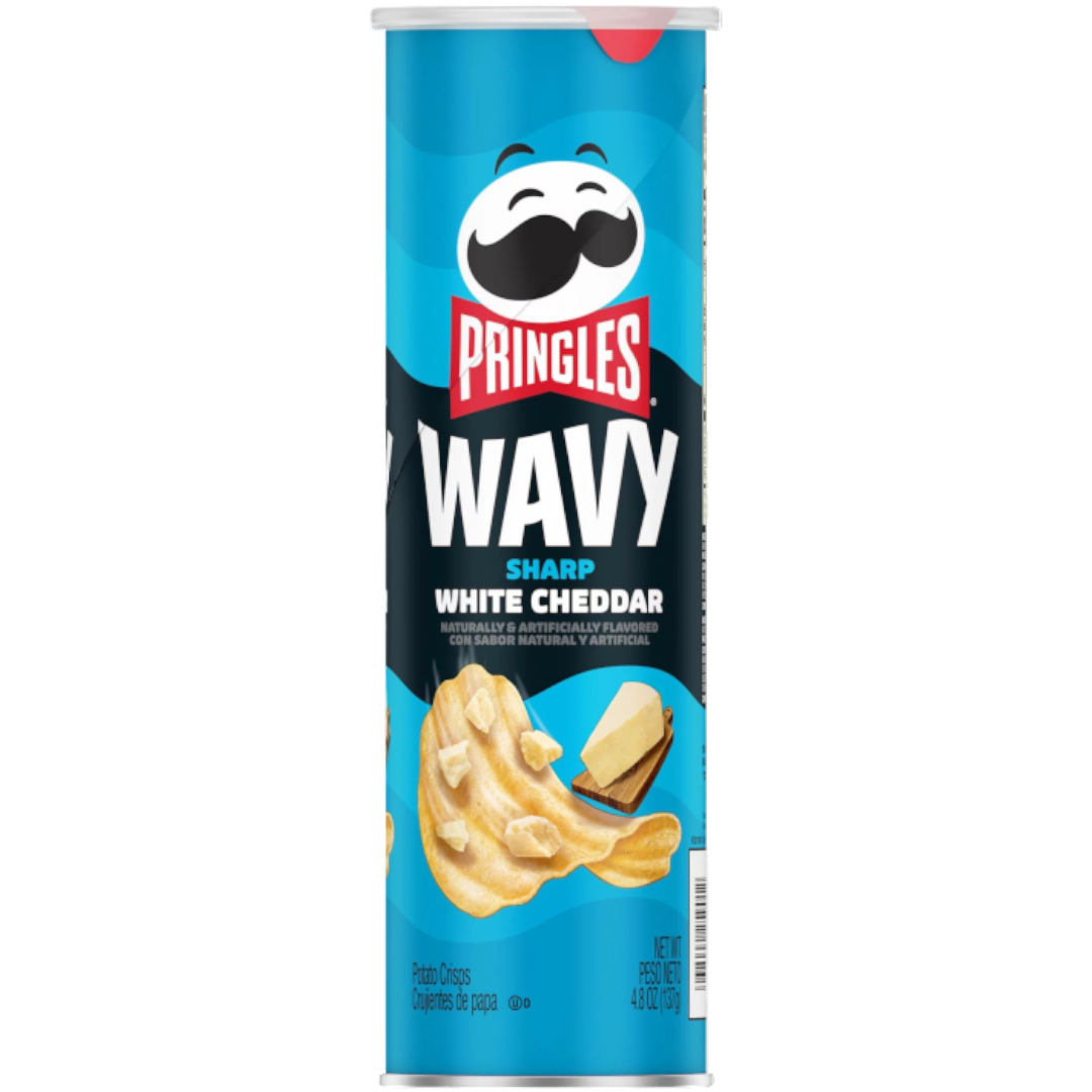 Pringles Wavy Sharp White Cheddar - 4.8oz (137g)