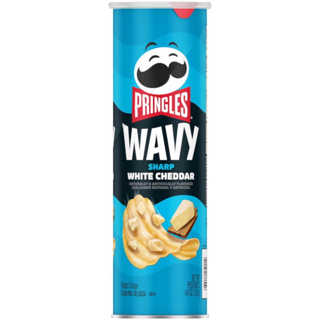 Pringles Wavy Sharp White Cheddar - 4.8oz (137g)