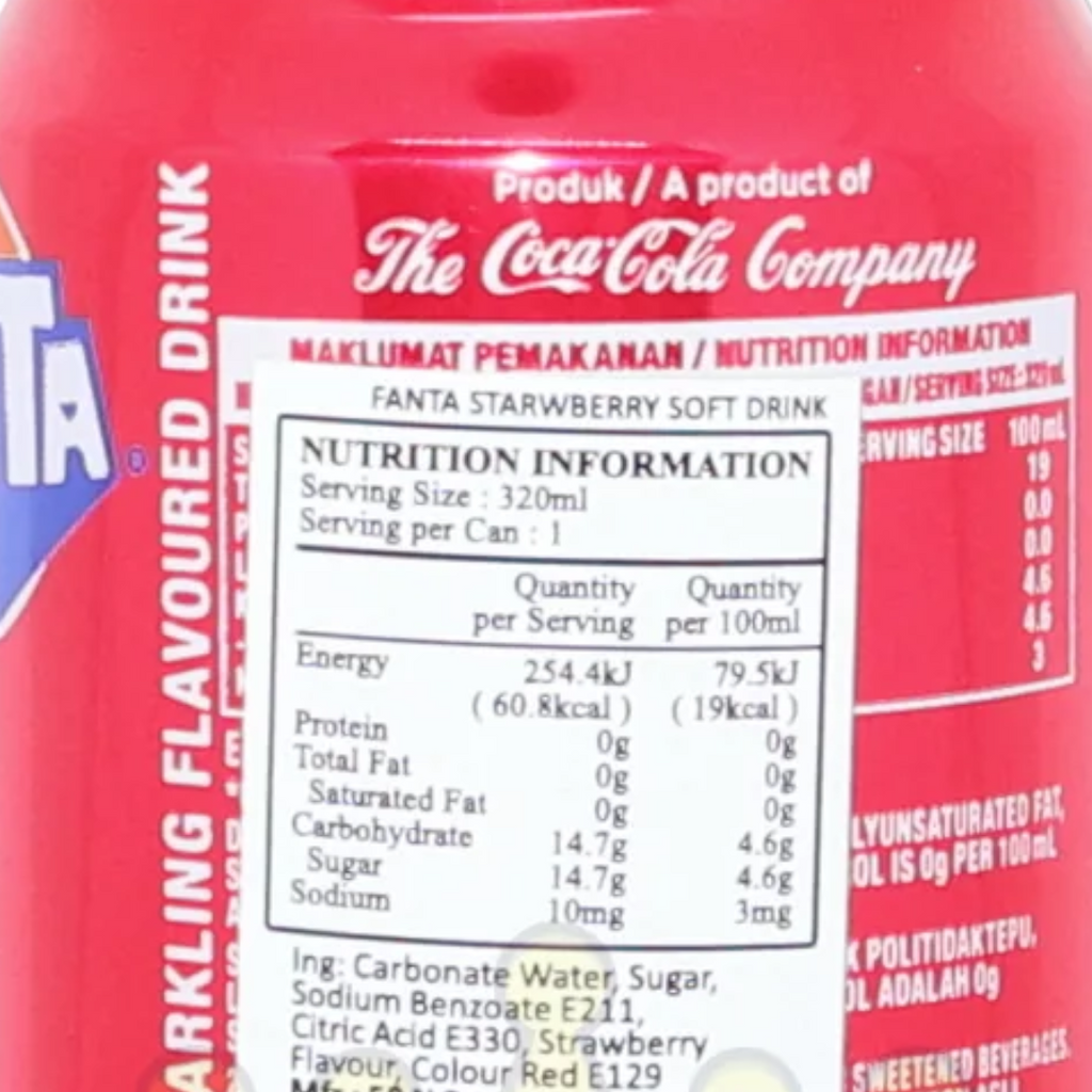 Fanta Strawberi (Strawberry) Can (Malaysia) - 10.8fl.oz (320ml)