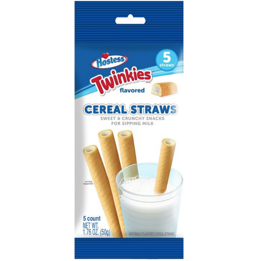 Hostess Twinkies Cereal Straws 5 Pack - 1.76oz (50g) BB 06/04/24