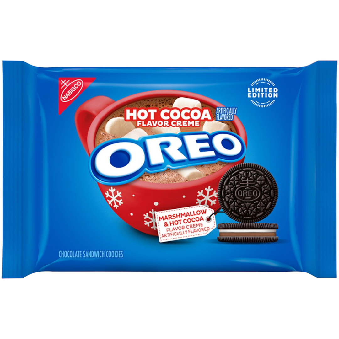 Oreo Hot Cocoa & Marshmallows Flavour Creme Family Size (Christmas Limited Edition) - 12.2oz (345g) BB 24/03/24