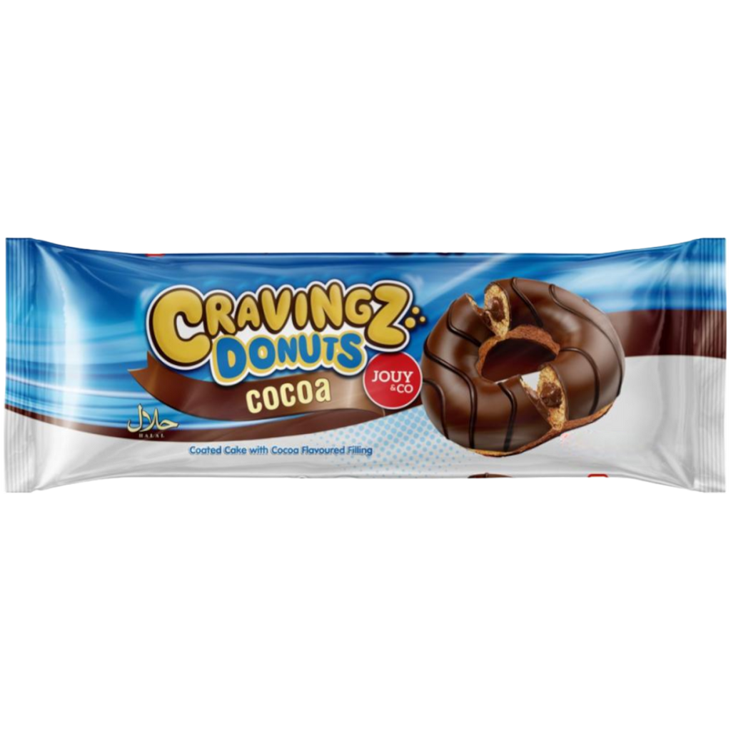 Cravingz Cocoa Chocolate Filled XL Donuts 5 Pack - 7oz (200g)