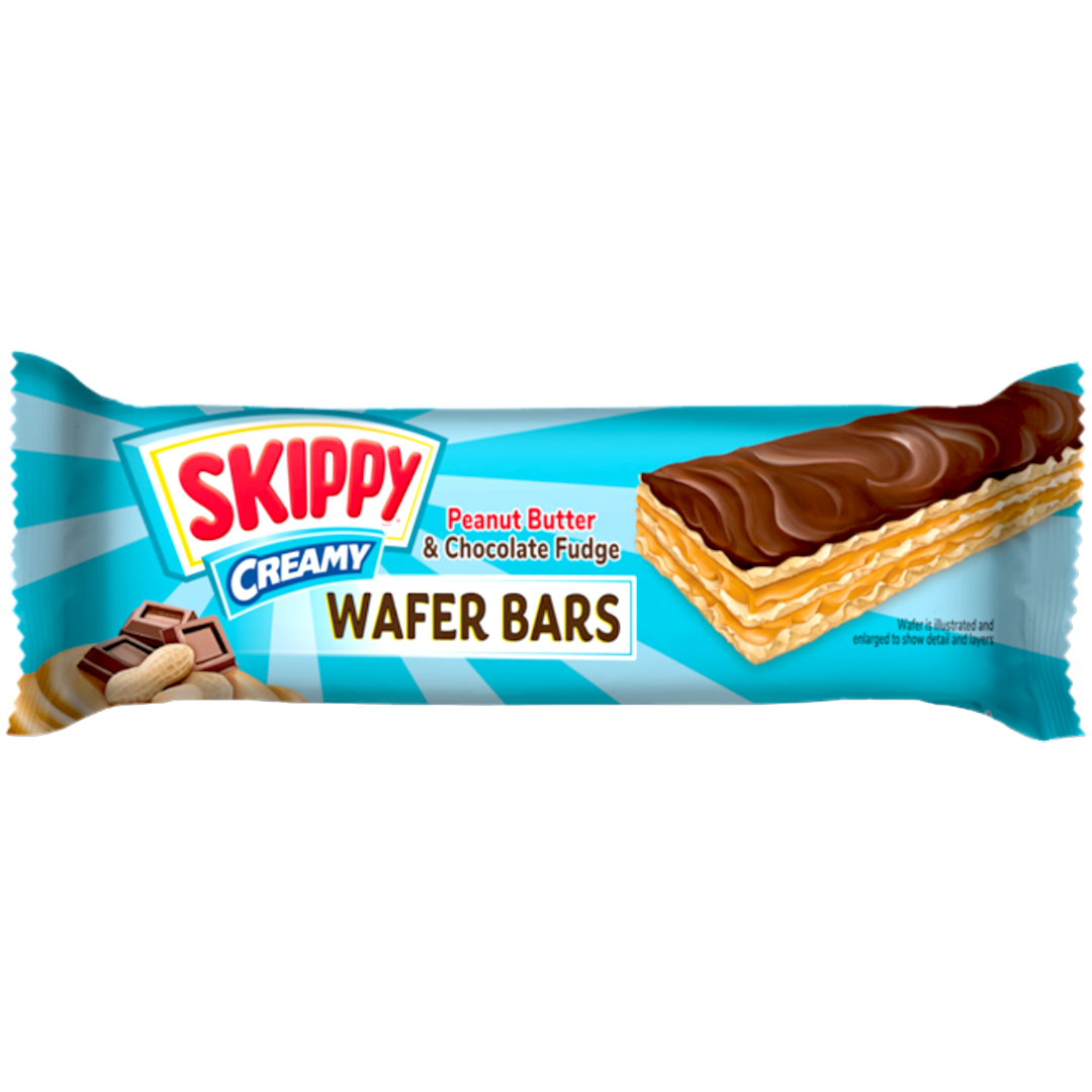 Skippy Creamy Peanut Butter & Chocolate Fudge Wafer Bars - 1.3oz (37g) BB 01/08/24