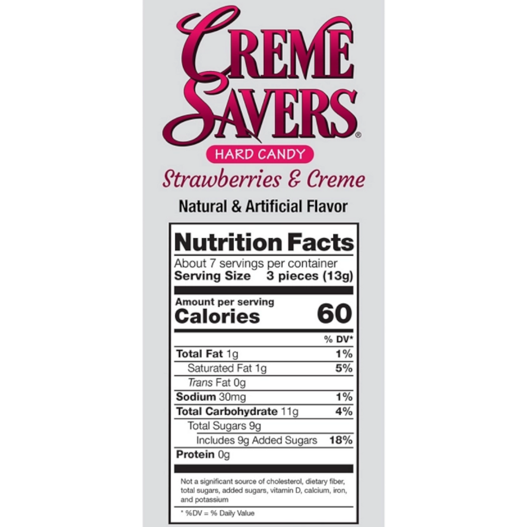 Creme Savers Strawberries & Creme Hard Candy Share Bag - 6.25oz (177g)