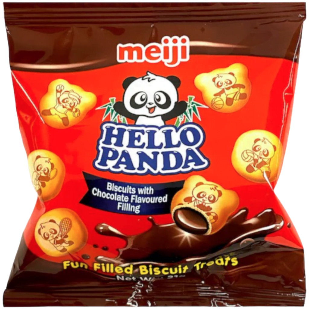 Meiji Hello Panda Chocolate Cream Biscuits Pouch Bag - 0.74oz (21g)