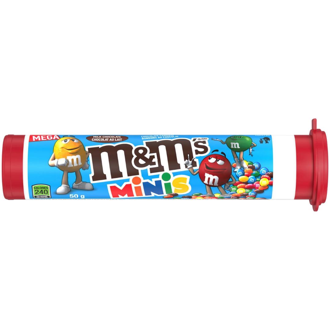 M&M's Minis Milk Chocolate Tube (Canada) - 1.1oz (30g) BB 05/24