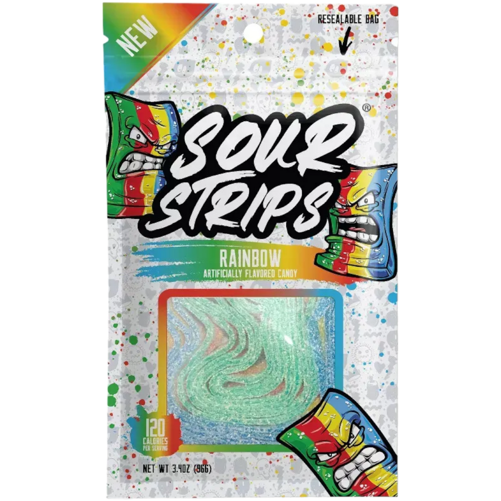 Sour Strips Rainbow Peg Bag - 3.4oz (96g)