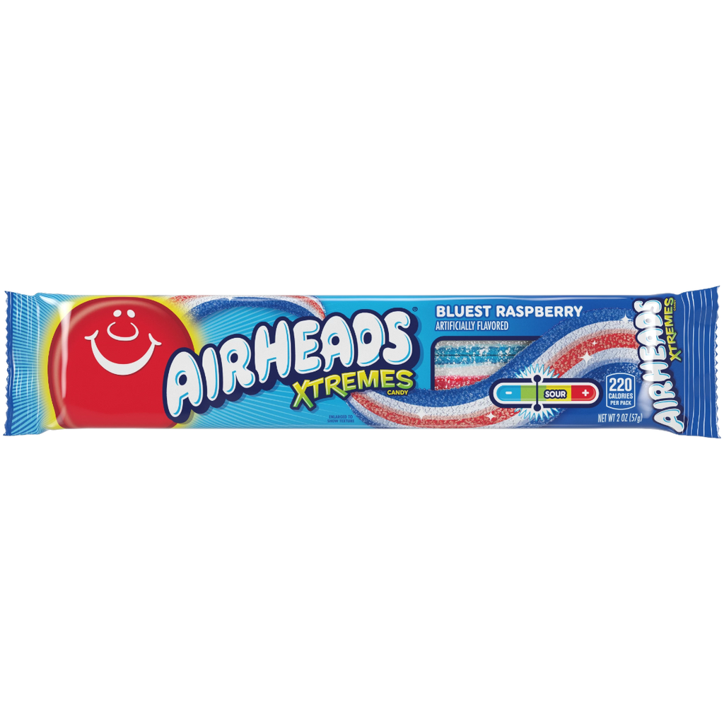 Airheads Xtremes Sour Bluest Raspberry Sour Belts - 2oz (57g)