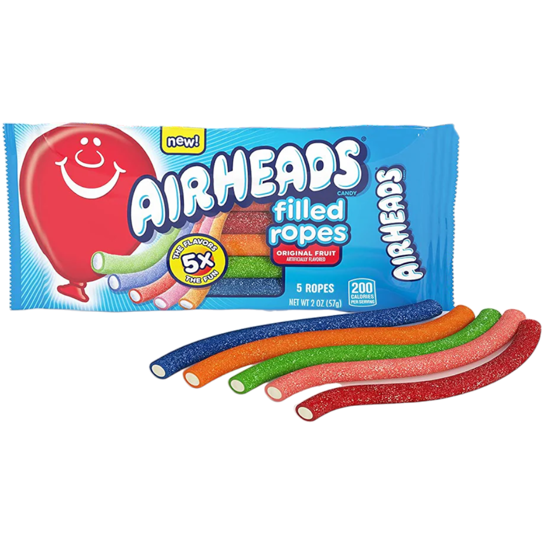Airheads Filled Ropes Original Fruit - 2oz (57g) – Poppin Candy