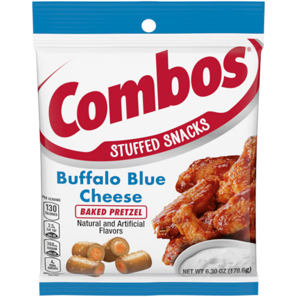 Combos Buffalo Blue Cheese Stuffed Baked Pretzel Bites - 6.3oz (178.6g)