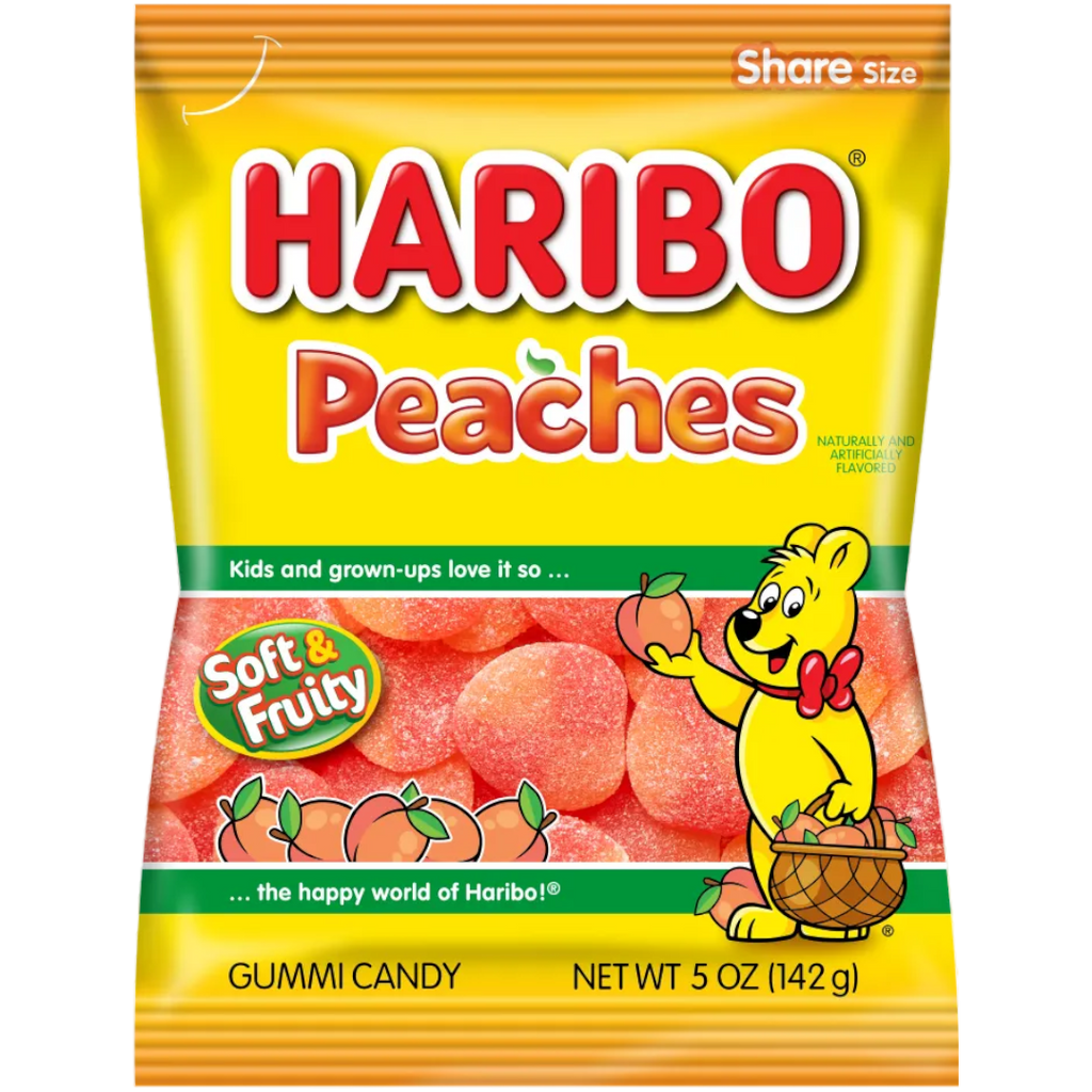 Haribo Peaches Peg Bag - 5oz (142g)