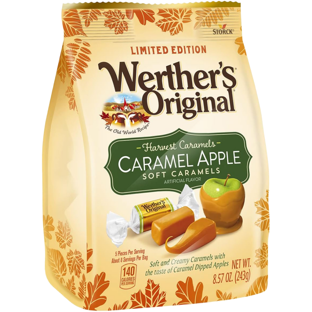 Werther's Original Harvest Soft Caramels Caramel Apple Flavour Share Bag (Fall Limited Edition) - 8.57oz (243g)