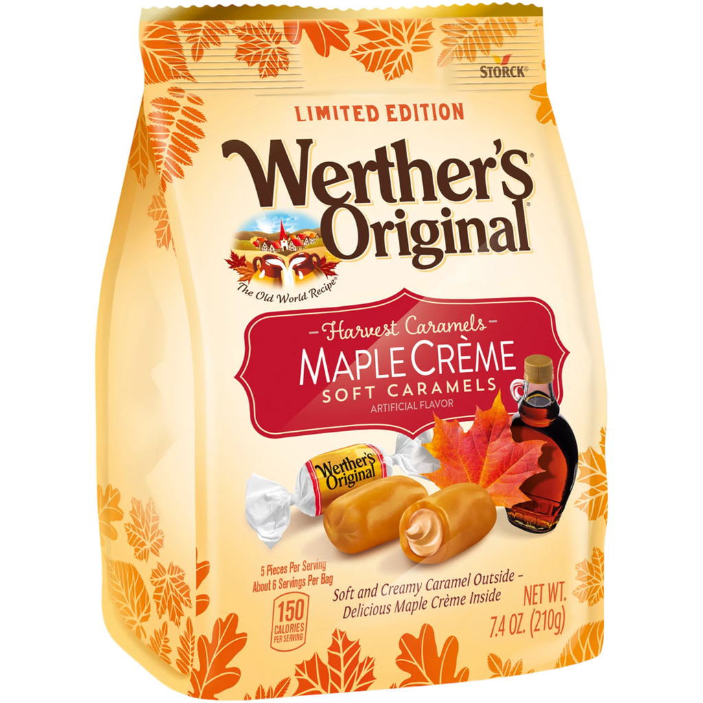Werther's Original Harvest Soft Caramels Maple Crème Flavour Share Bag (Fall Limited Edition) - 7.4oz (210g)