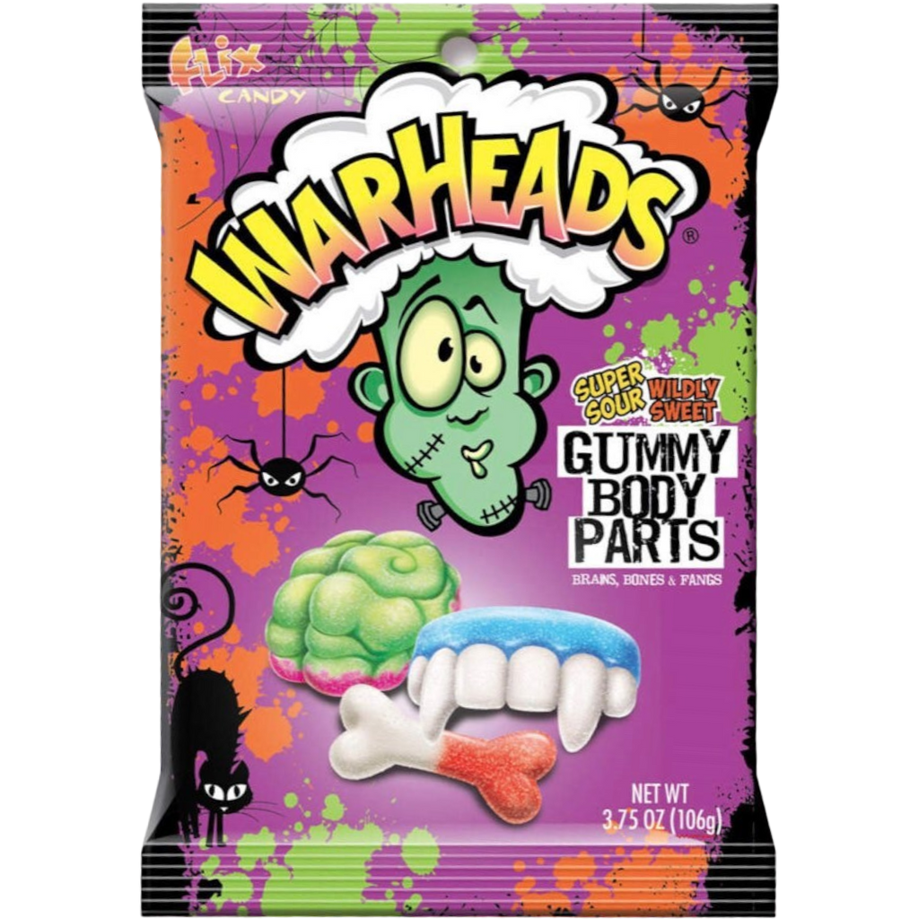 Warheads Gummy Body Parts Peg Bag - 3oz (85g)