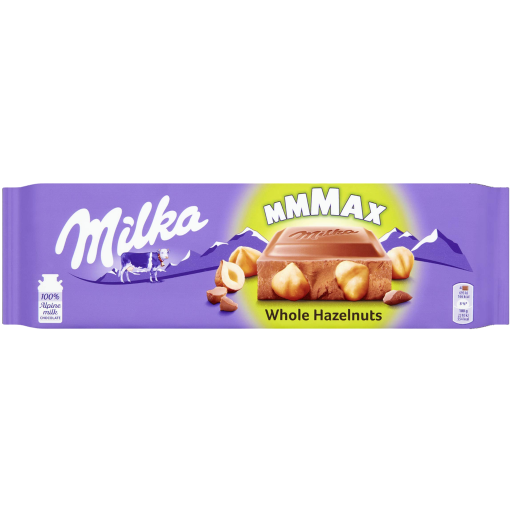 Milka Mmmax Whole Hazelnuts Chocolate Bar - 9.5oz (270g)