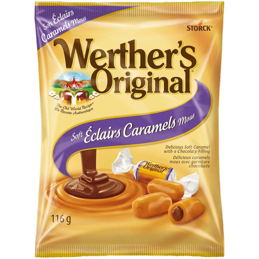 Werther's Original Soft Chocolate Eclairs Caramels (Canada) - 4.1oz (116g)