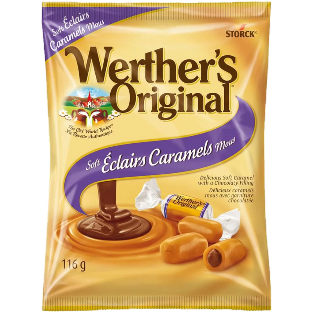 Werther's Original Soft Chocolate Eclairs Caramels (Canada) - 4.1oz (116g)