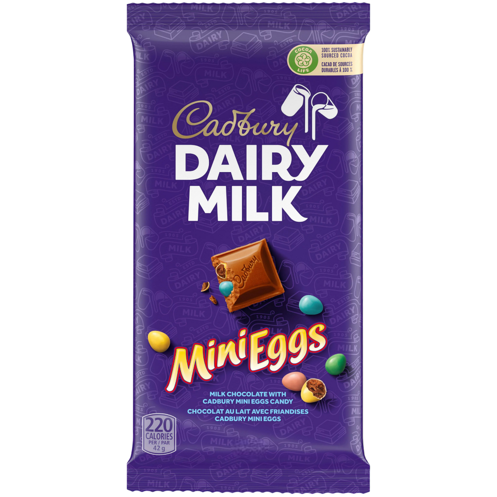 Cadbury Dairy Milk Mini Eggs Chocolate Sharing Bar (Canada) - 3.53oz (100g)