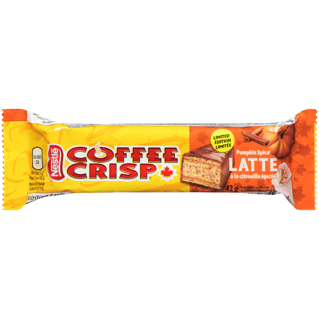 Nestle Coffee Crisp Pumpkin Spice Latte (Fall Limited Edition) (Canada) - 1.48oz (42g) BB 25/04/2024