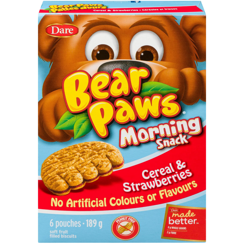 Bear Paws Cereal & Strawberries Flavour Sandwich Cookies (Canada) - 6.67oz (187g)