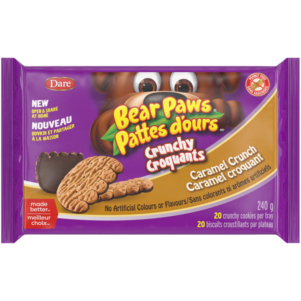 Bear Paws Crunchy Caramel Crunch Flavour Cookies (Canada) - 8.47oz (240g)