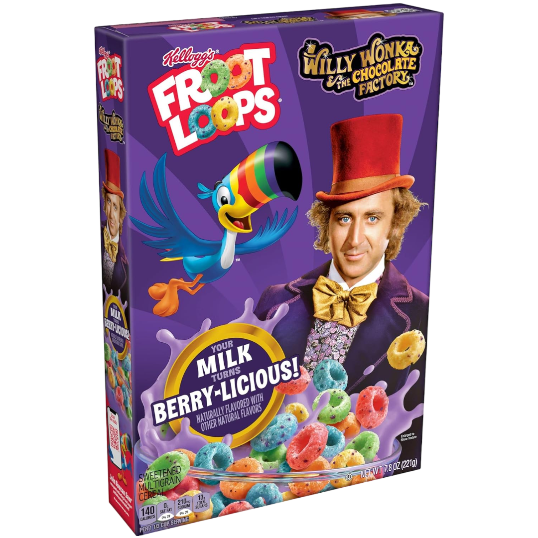 Kellogg's Froot Loops Berry-Licious Willy Wonka Limited Edition - 7.8o ...