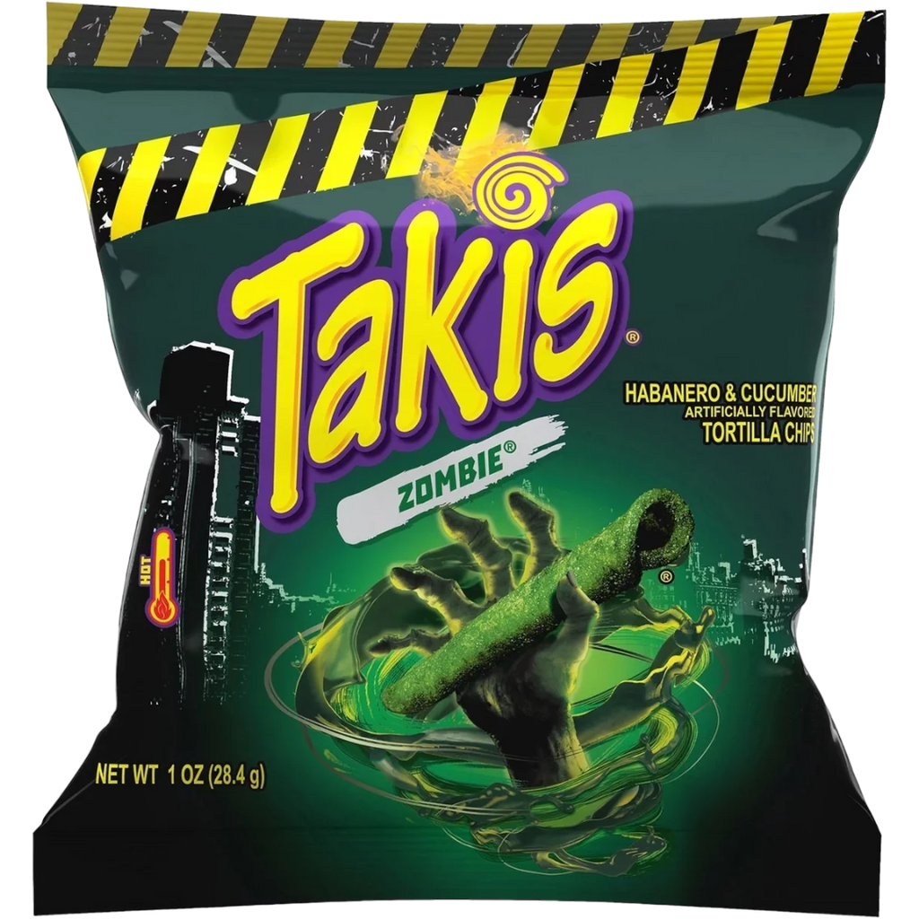 Takis Zombie Habanero & Cucumber Flavoured Tortilla Chips (Halloween Limited Edition) - 1oz (28.4g)