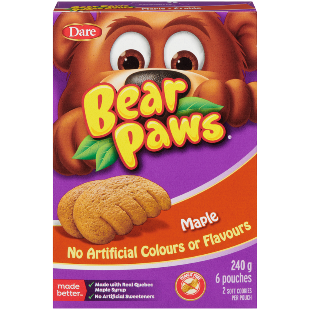 Bear Paws Maple Flavour Cookies (Canada) - 8.47oz (240g)