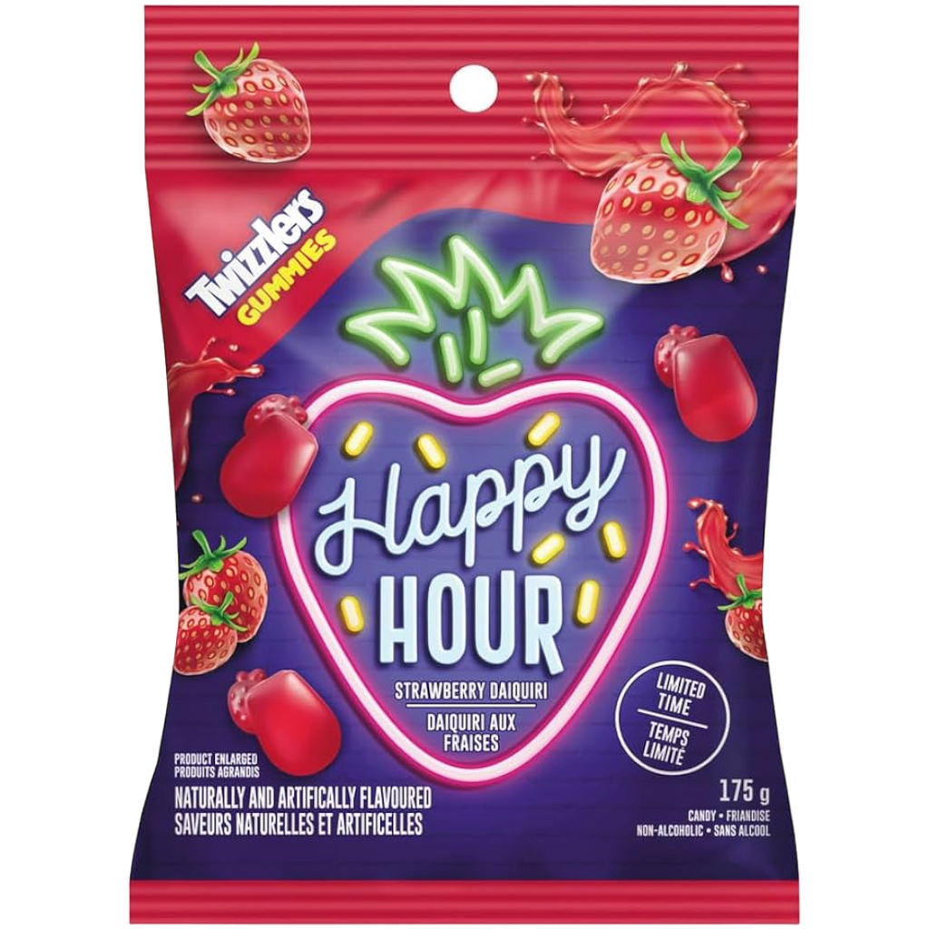 Twizzlers Happy Hour Gummies Strawberry Daiquiri Limited Edition (Canada) - 6.2oz (175g)