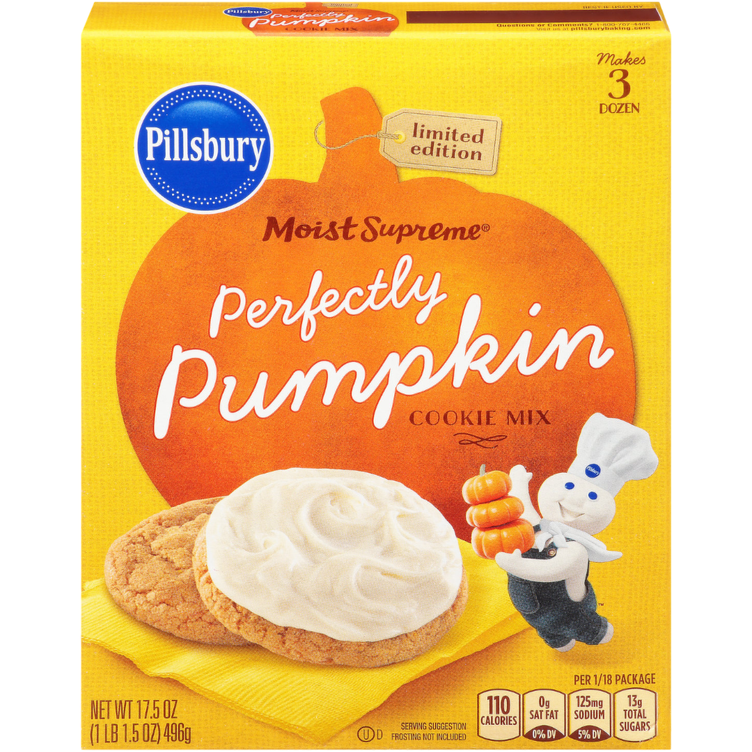 Pillsbury Moist Supreme Perfectly Pumpkin Cookie Mix (Fall Limited Edition) - 17.5oz (496g)