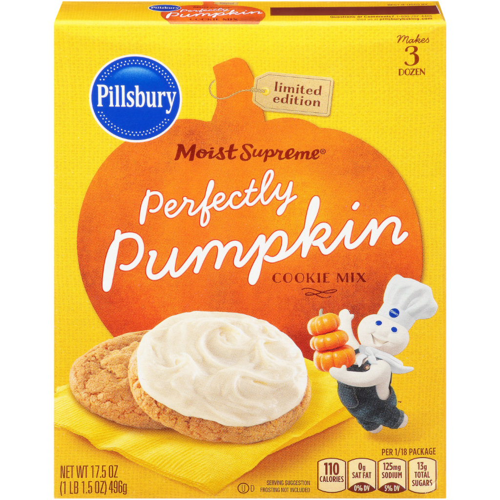 Pillsbury Moist Supreme Perfectly Pumpkin Cookie Mix (Fall Limited Edition) - 17.5oz (496g)