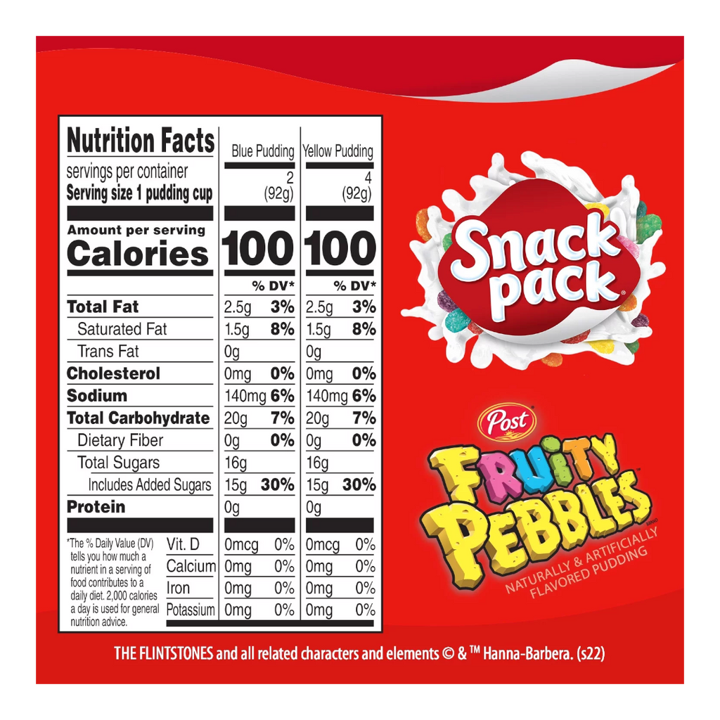 Snack Pack Fruity Pebbles Pudding Cups