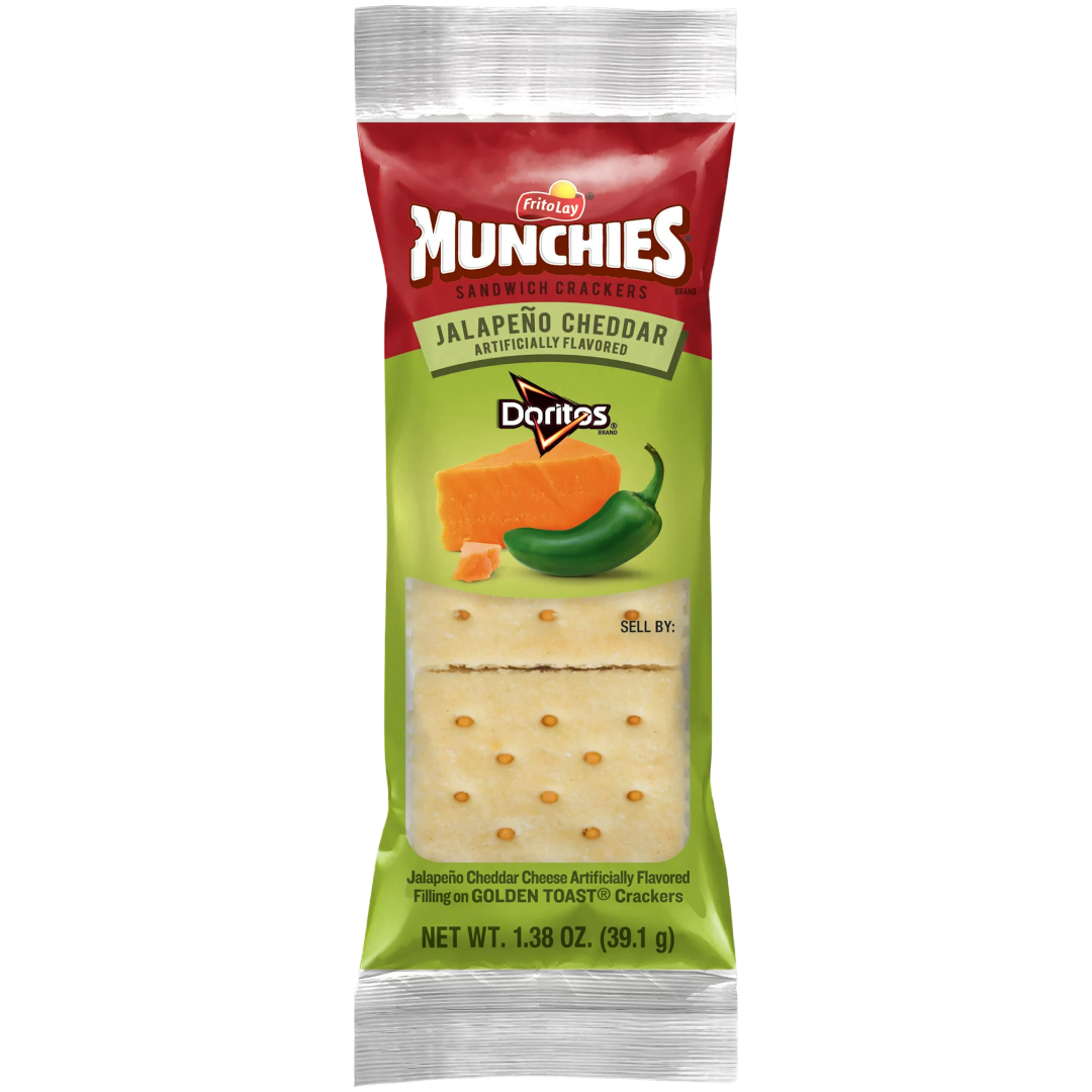 Munchies Doritos Jalapeno Cheddar Cheese Sandwich Crackers - 1.38oz (39.1g)