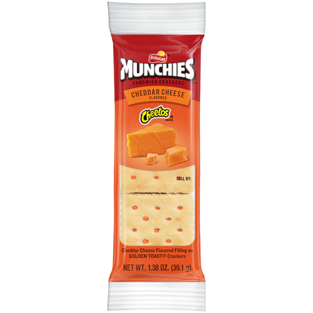 Munchies Cheetos Cheddar Cheese On Toast Sandwich Crackers - 1.38oz (39.1g)