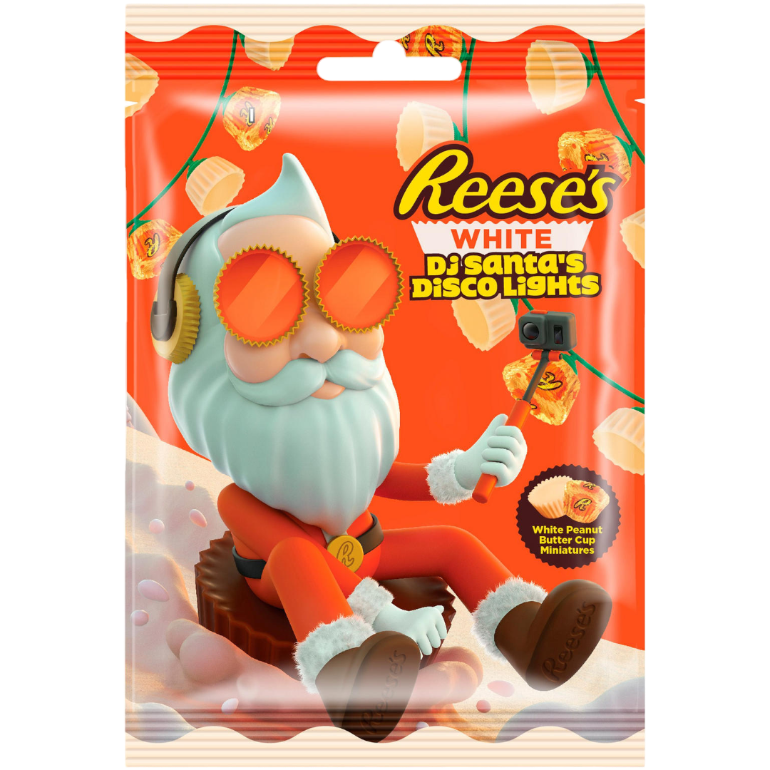 Reese's White Peanut Butter DJ Santa's Disco Lights (Christmas Limited Edition) - 2.47oz (70g)