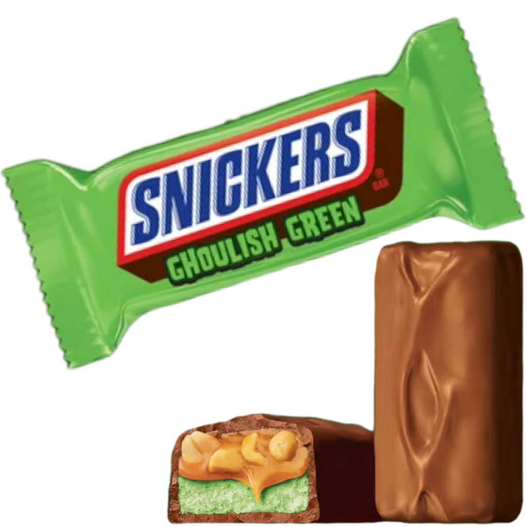 Snickers Ghoulish Green Fun Size (Halloween Limited Edition) - 0.5oz (14.2g)