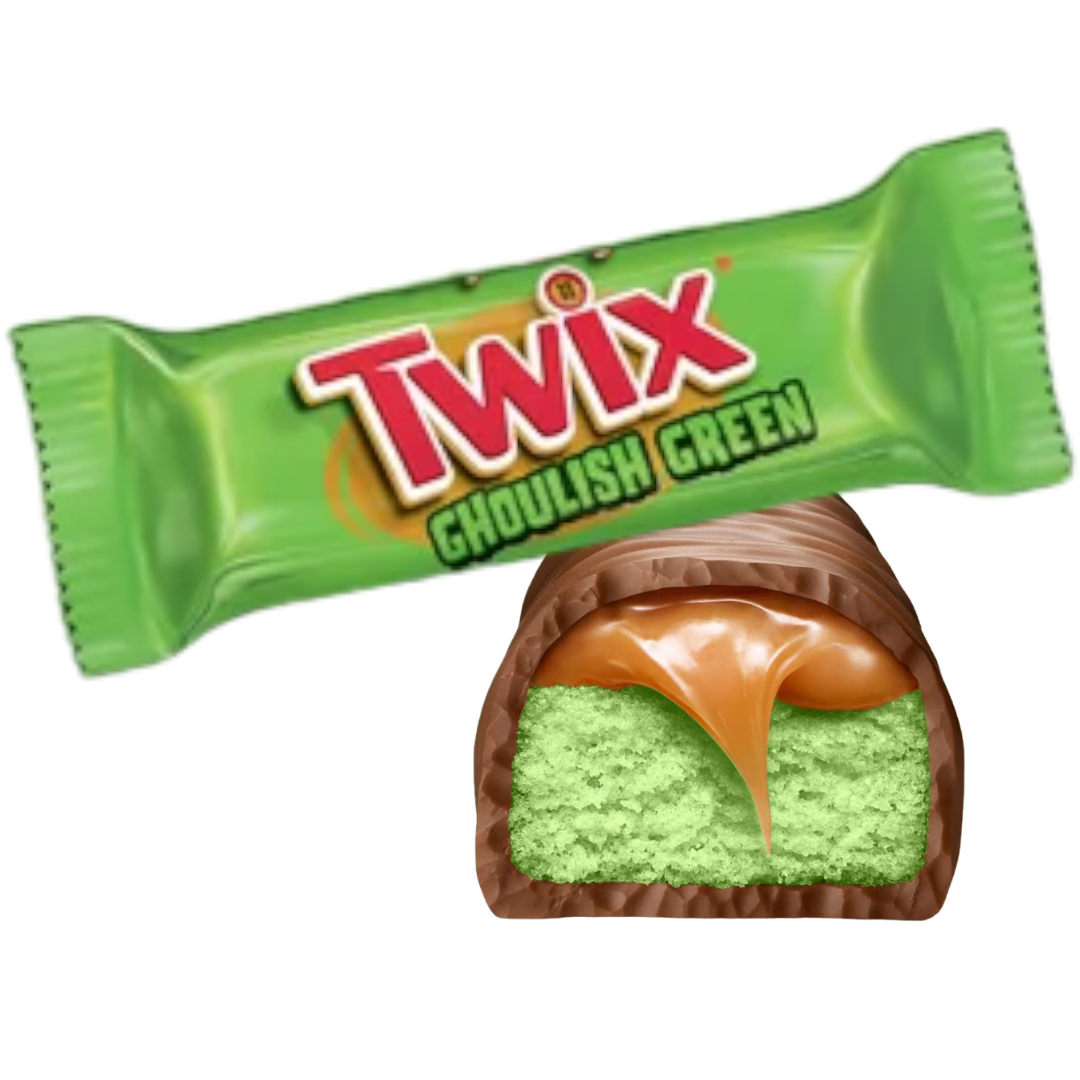 Twix Ghoulish Green Fun Size (Halloween Limited Edition) - 0.5oz (14.2g)