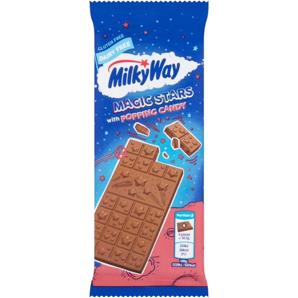 Milky Way Magic Stars Popping Candy Chocolate Block - 3oz (85g)