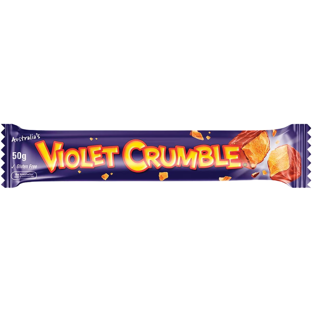 Robern Menz Violet Crumble Chocolate Bar (Australia) - 1.76oz (50g)