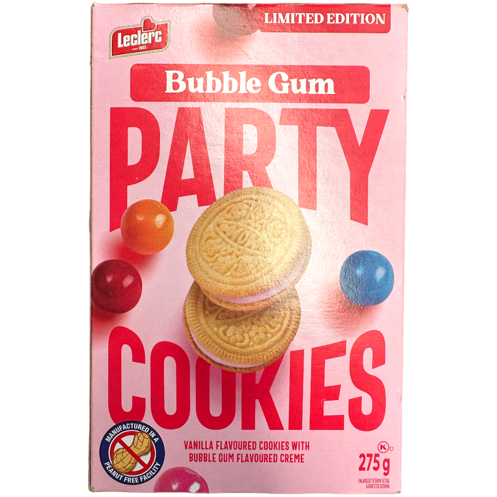 Leclerc Bubble Gum Party Creme Cookies (Canada) - 12.3oz (350g)